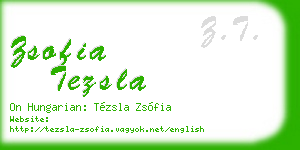 zsofia tezsla business card