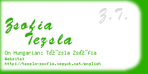 zsofia tezsla business card